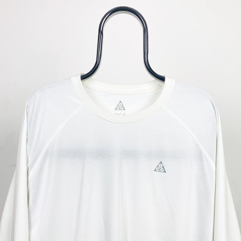 Vintage Nike ACG Baselayer Long Sleeve T-Shirt White XL