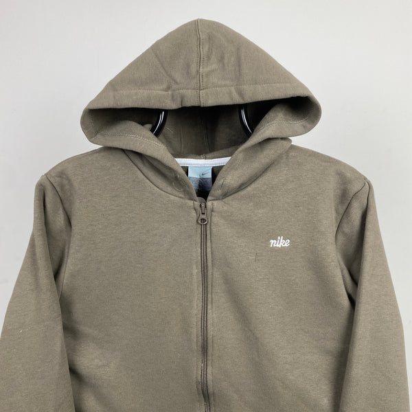 Women’s 00s Nike Zip Hoodie Brown Medium