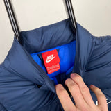 Vintage Nike Puffer Gilet Jacket Blue XS