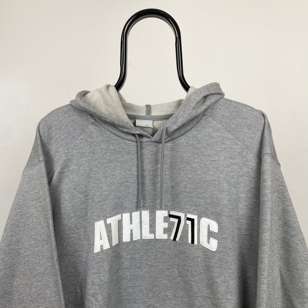 Vintage Nike Athletic Hoodie Grey Large