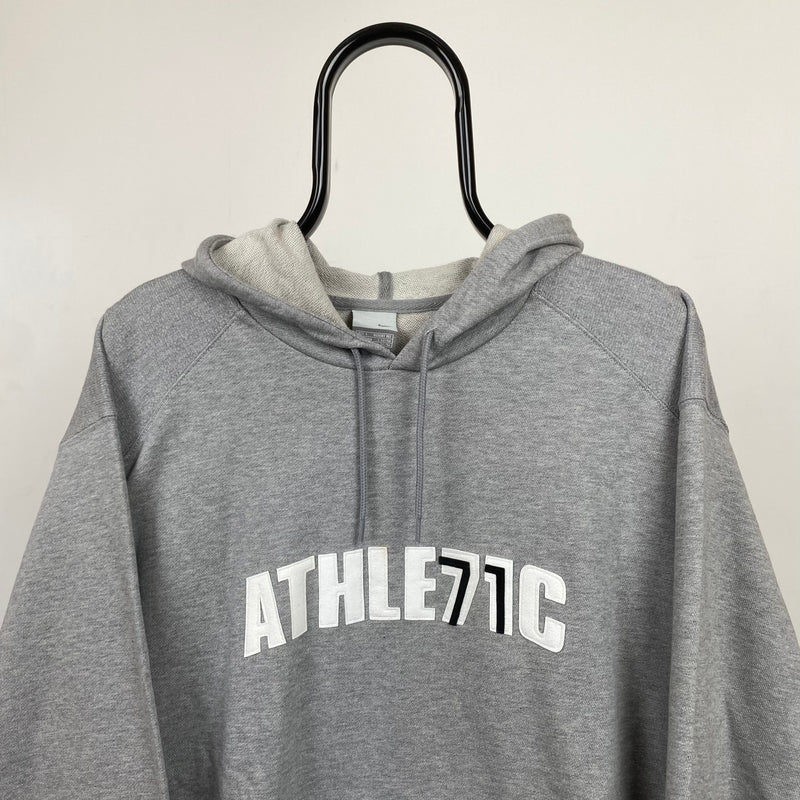 Vintage Nike Athletic Hoodie Grey Large