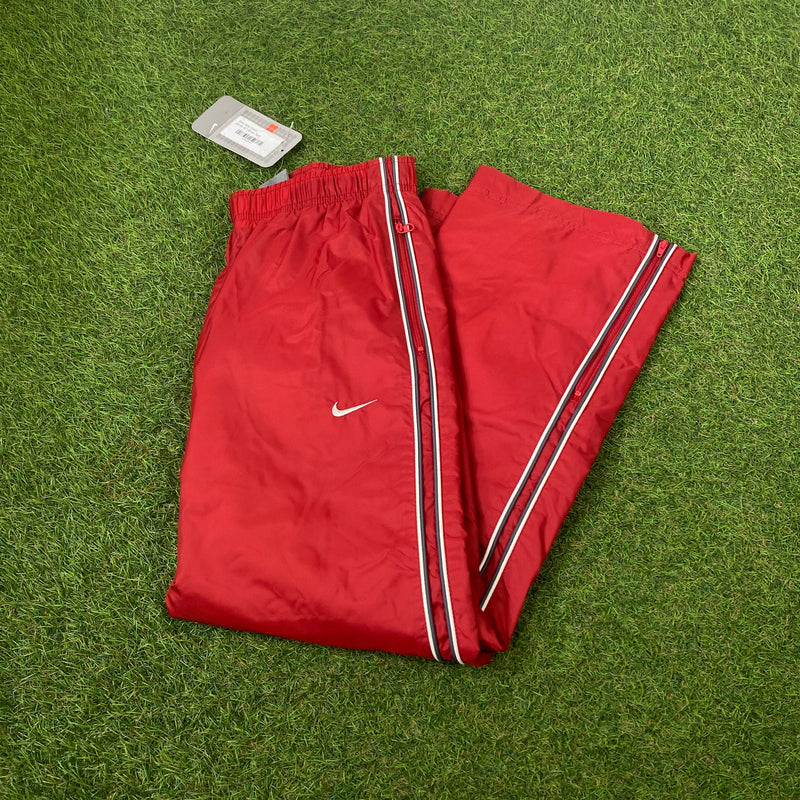 Vintage Nike Piping Joggers Red XXS