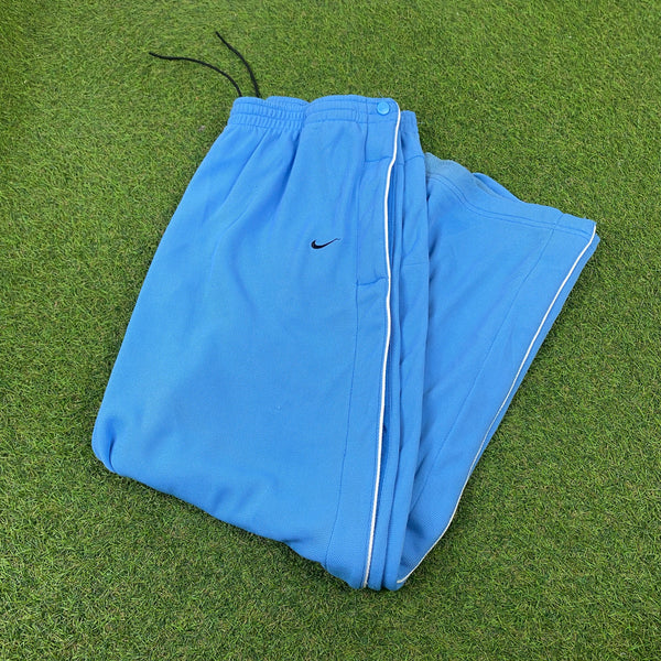 Vintage Nike Popper Joggers Blue XL