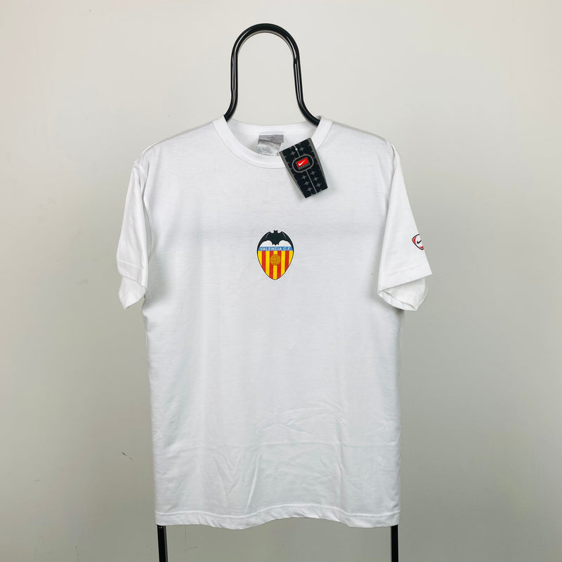 Vintage Nike Valencia Football T-Shirt White Small