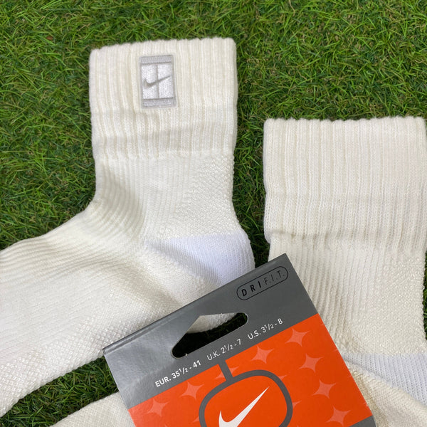 Vintage Nike Court Socks White