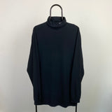 Vintage Nike Roll Neck Sweatshirt Black XL