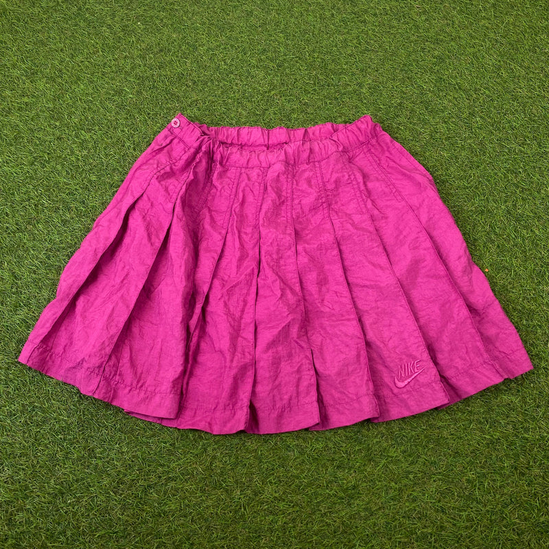 Vintage Nike Shell Skirt Pockets Purple Medium UK8/10