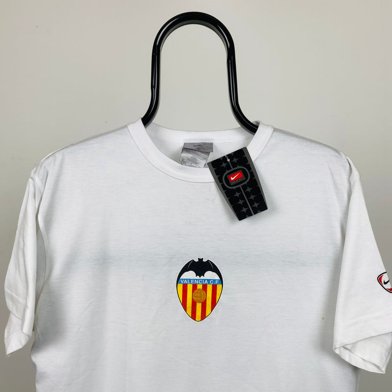 Vintage Nike Valencia Football T-Shirt White Small