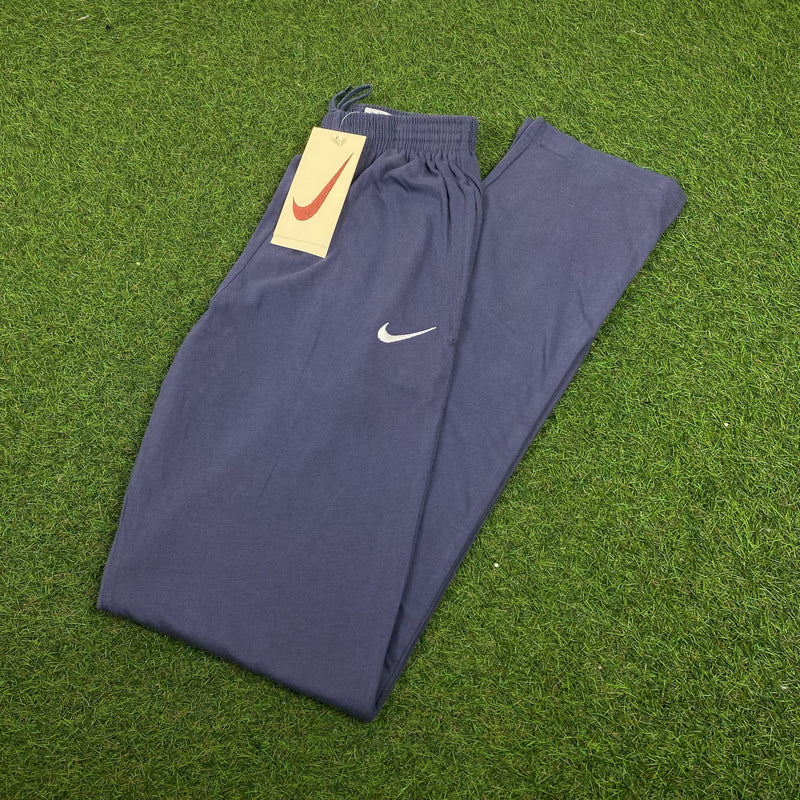 Vintage Nike Cotton Joggers Blue Medium