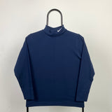 Vintage Nike Mock Neck Sweatshirt Blue Small