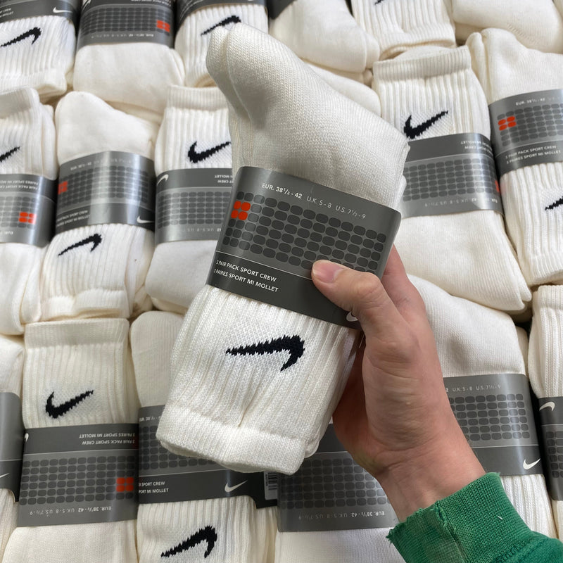 Vintage Nike Socks 3 Pack White