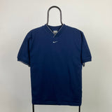 Vintage Nike Centre Swoosh T-Shirt Blue XS