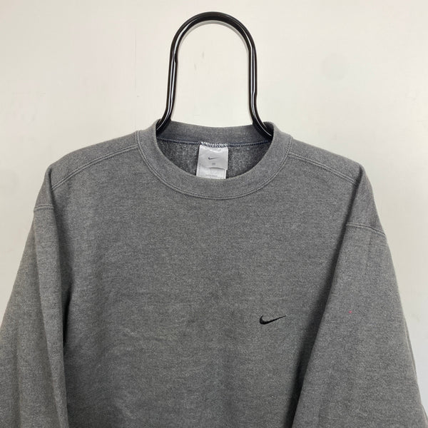 Vintage Nike Heavyweight Sweatshirt Grey Medium