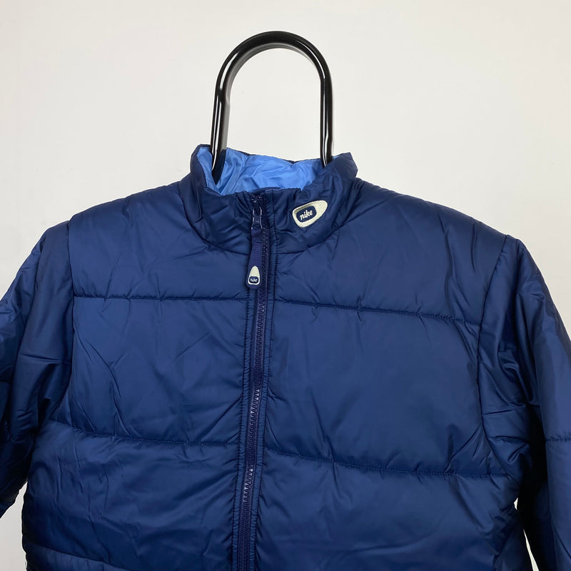 Vintage Nike Puffer Jacket Blue XS