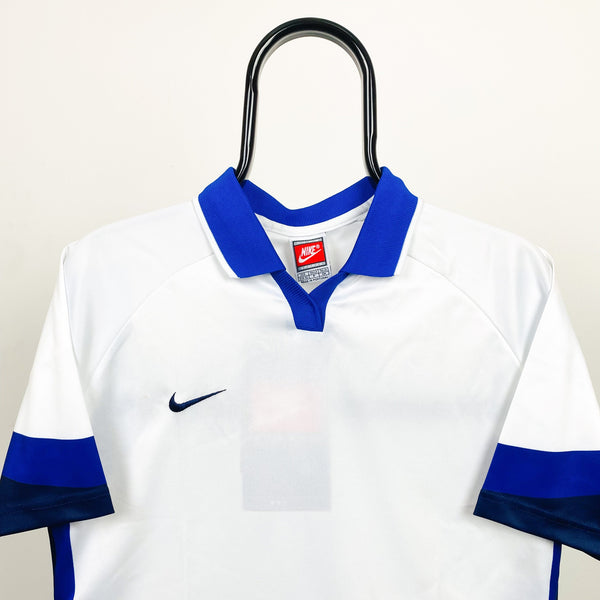 Vintage Nike Football Shirt T-Shirt White Small