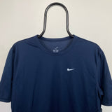 Vintage Nike Dri-Fit T-Shirt Blue Medium