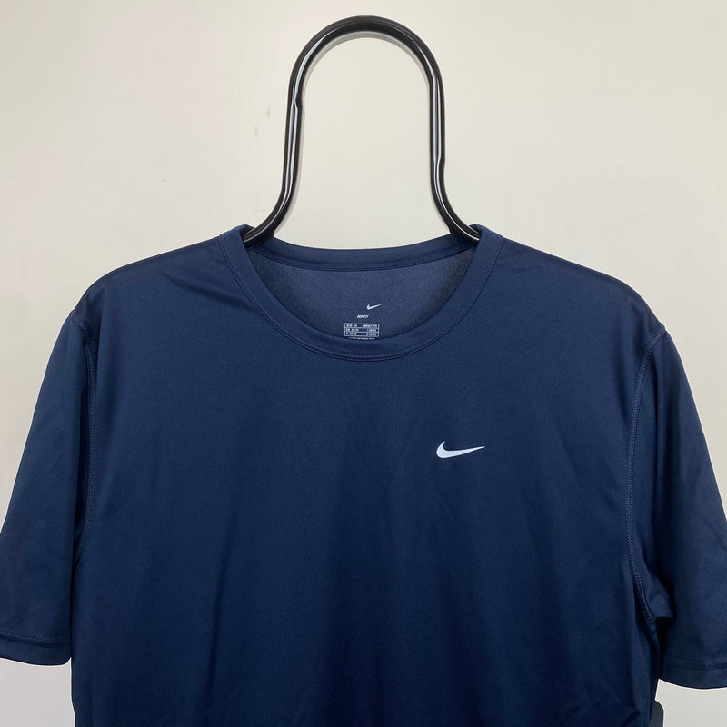 Vintage Nike Dri-Fit T-Shirt Blue Medium