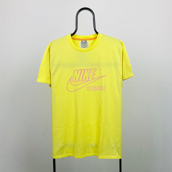 Vintage Nike International T-Shirt Yellow Large