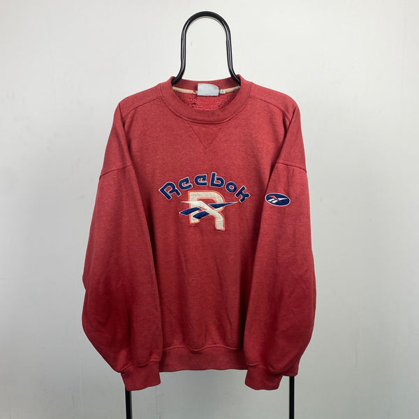 Retro Reebok Sweatshirt Red Large