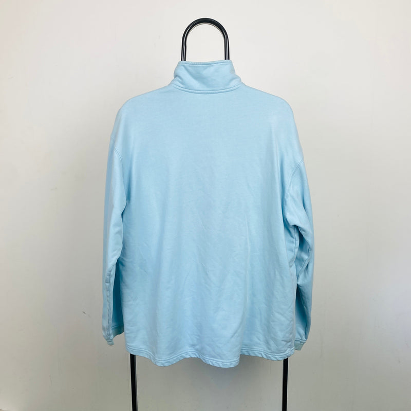 Vintage Nike 1/4 Zip Sweatshirt Baby Blue XL