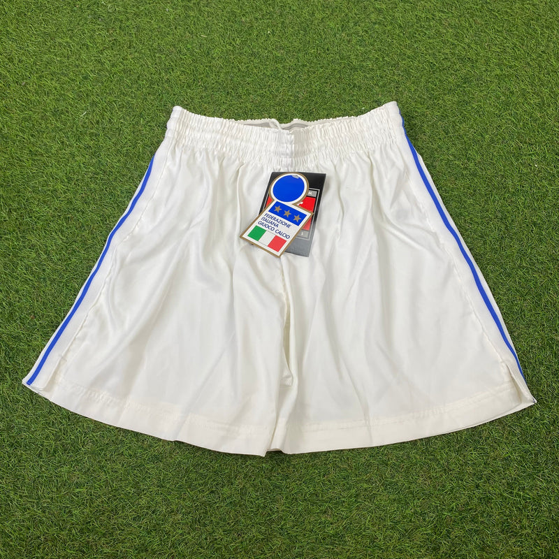 Vintage Nike Italy Football Shorts White Medium