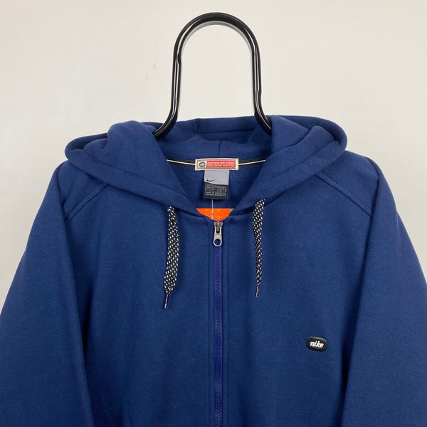 Vintage Nike Hoodie Blue XXL