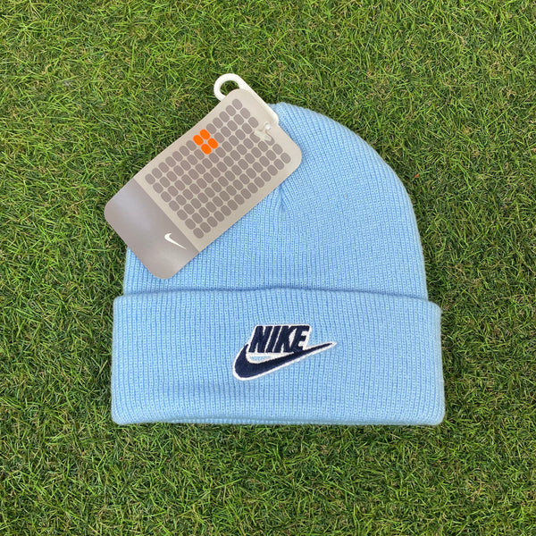 Vintage Nike Beanie Hat Baby Blue