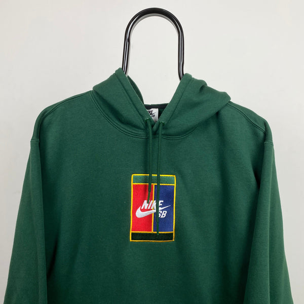 Vintage Nike Court Hoodie Green Medium