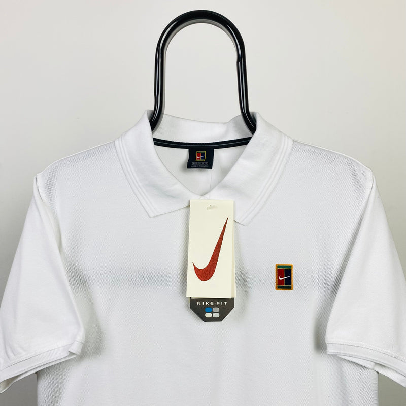 Vintage Nike Challenge Court Polo T-Shirt White XL/Large