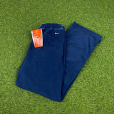 Vintage Nike Fleece Joggers Blue XXS