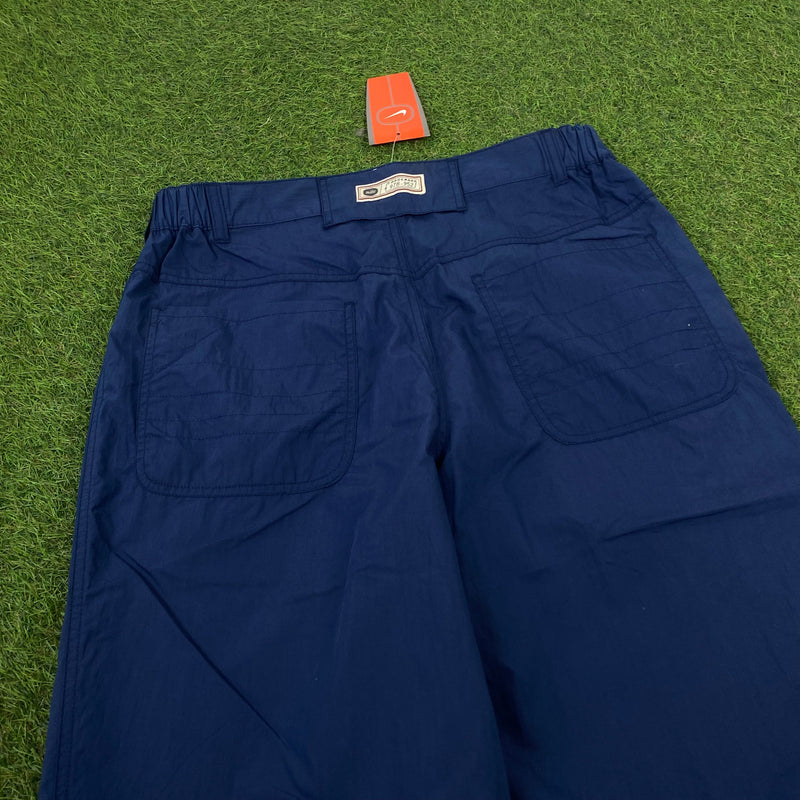 Vintage Nike Cargo Trousers Joggers Blue XL