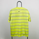 Vintage Nike Striped T-Shirt Yellow Medium