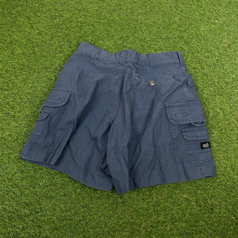 Vintage Nike ACG Cargo Shorts Blue Small