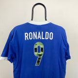 Vintage Nike Ronaldo T-Shirt Blue Medium