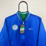 Vintage Nike Reversible Varsity Jacket Blue Medium