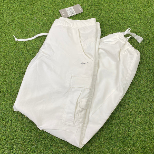 Vintage Nike Parachute Cargo Joggers White XXS