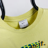 Vintage Nike T-Shirt Yellow Medium