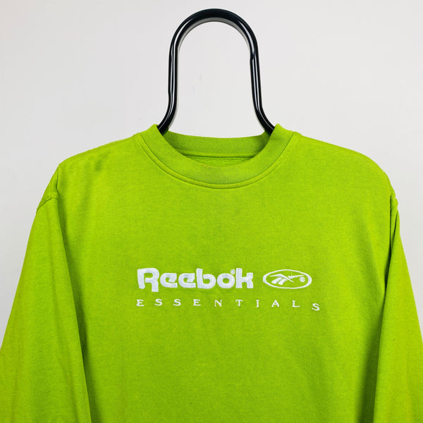 Retro Reebok Sweatshirt Lime Green Medium