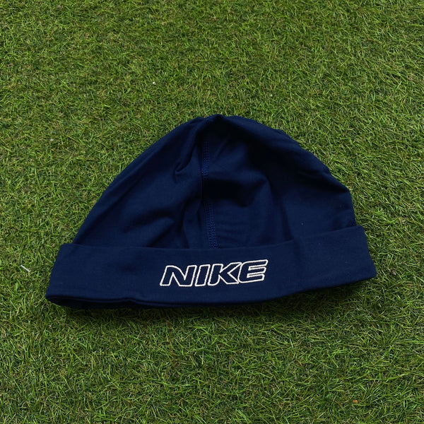 Vintage Nike Dri-Fit Beanie Hat Blue