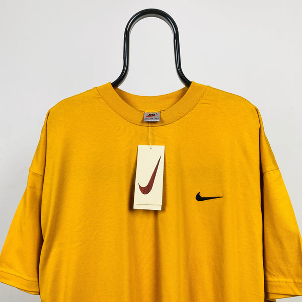 Vintage Nike T-Shirt Gold Yellow XXL