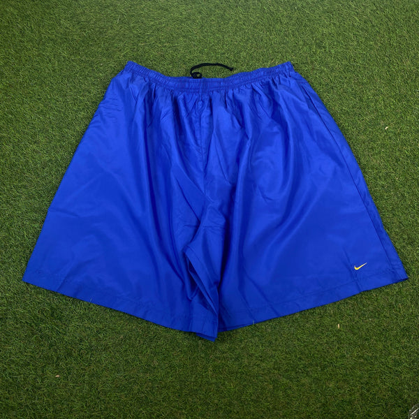 Vintage Nike Nylon Shorts Blue XL