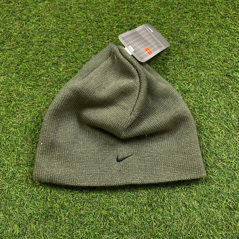 Vintage Nike Town Beanie Hat Green