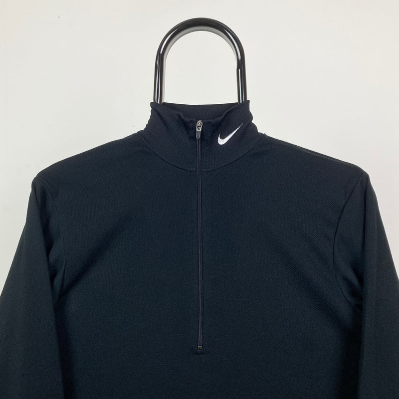 Vintage Nike Dri-Fit 1/4 Zip Sweatshirt Black Small