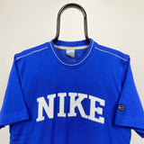 Vintage Nike College T-Shirt Blue Small