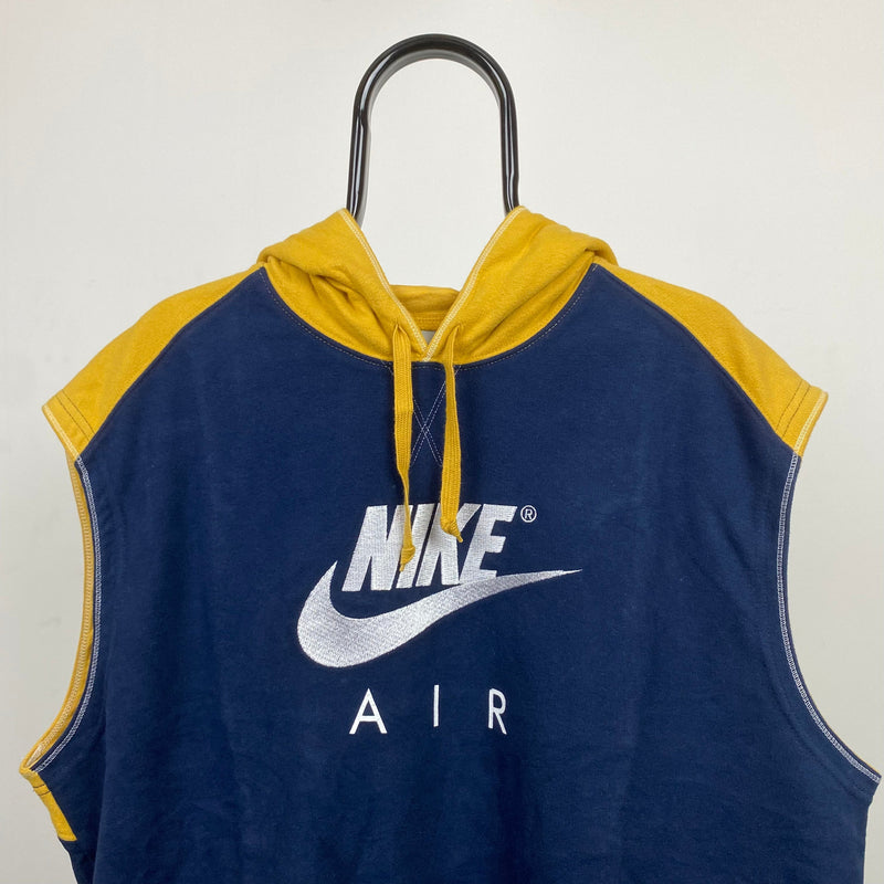 Vintage Nike Air Fleece Hoodie Blue XL