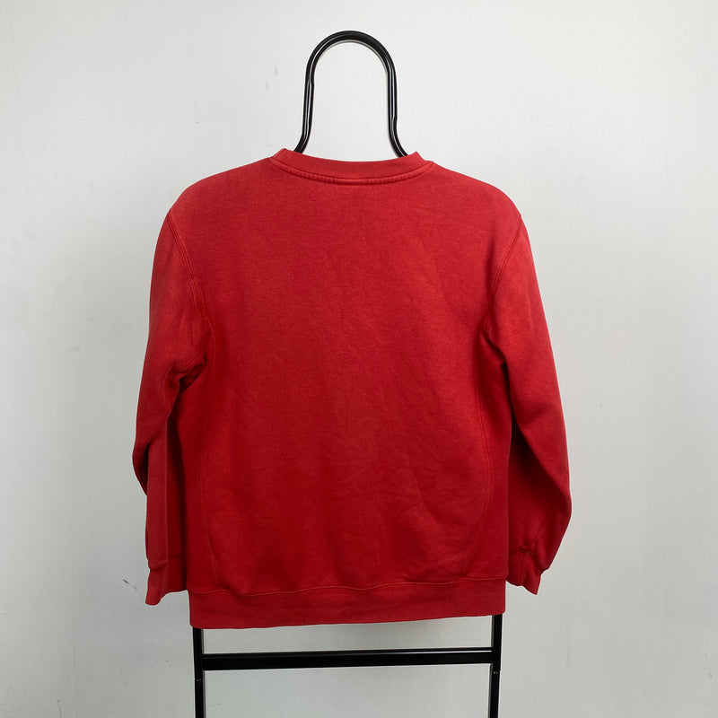 Vintage Nike Swoosh Sweatshirt Red XS