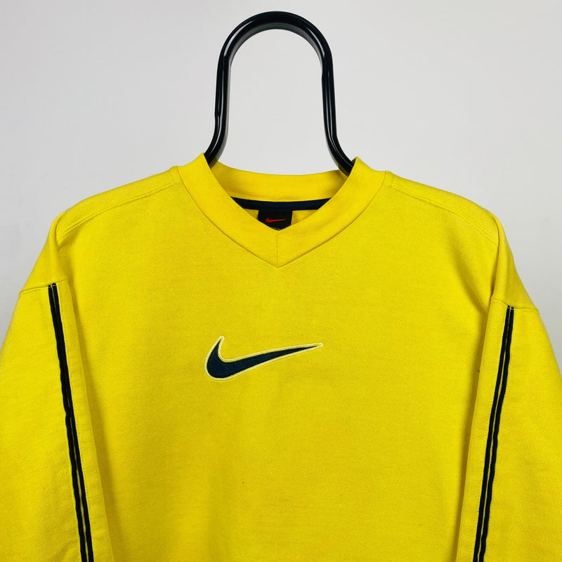 Vintage Nike Sweatshirt Yellow Small