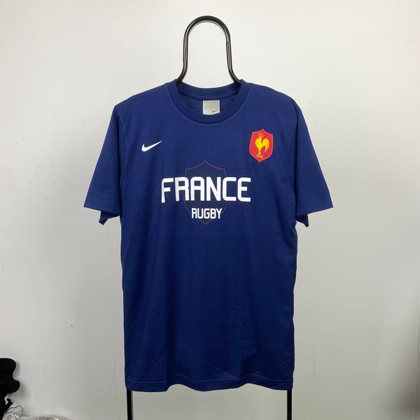 Vintage Nike France Rugby T-Shirt Blue Large