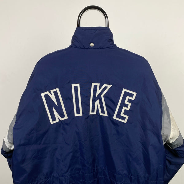 Vintage Nike Puffer Jacket Blue Medium