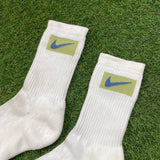 Vintage Nike Socks White Green